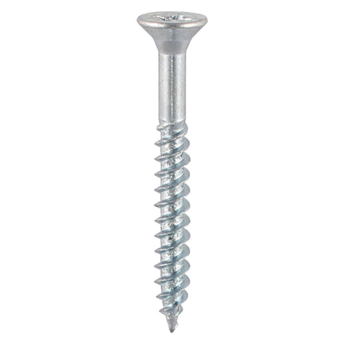 0157 - T10X250 - 10 x 2 1/2“ Vis à bois TwinThread Pozi tête fraisée zinguée - Paquet de 18 env.