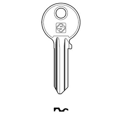 Silca AB1 Cylinder Key Blank to suit Abus