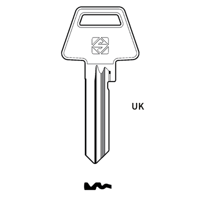 Silca ASS155R Cylinder Key Blank for ASSA (UK
