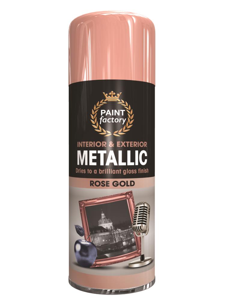 PF PEINTURE MÉTALLISÉE EN SPRAY OR ROSE 400ML