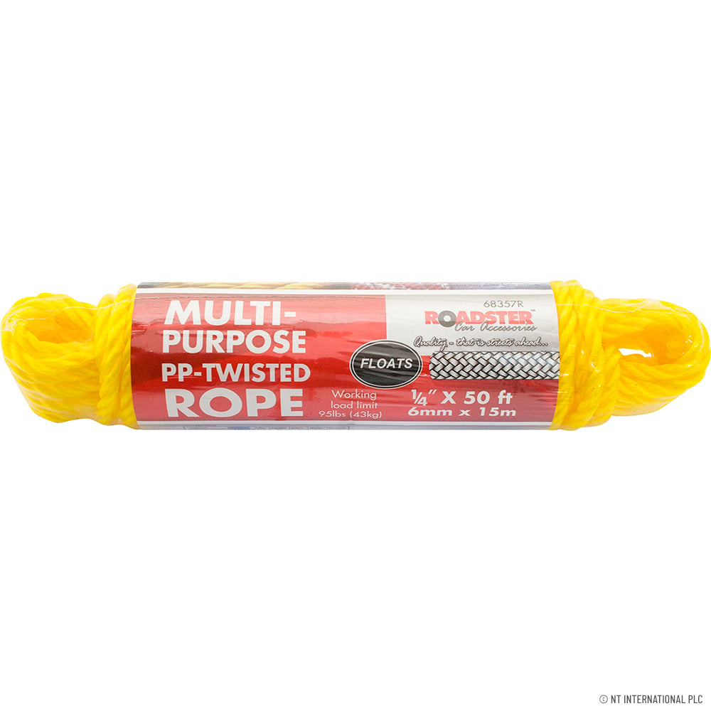 Corde torsadée en polypropylène de qualité supérieure de 6 mm x 15 m – Ficelle polyvalente et durable pour usage extérieur et intérieur
