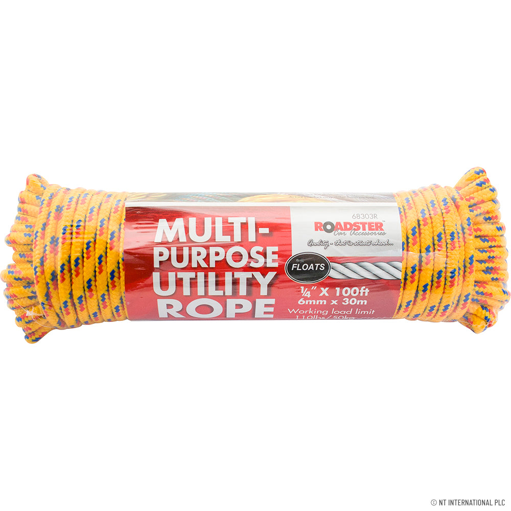 Corde utilitaire polyvalente en polypropylène 1/4" x 30m H/F – Câble multifonction robuste pour diverses applications