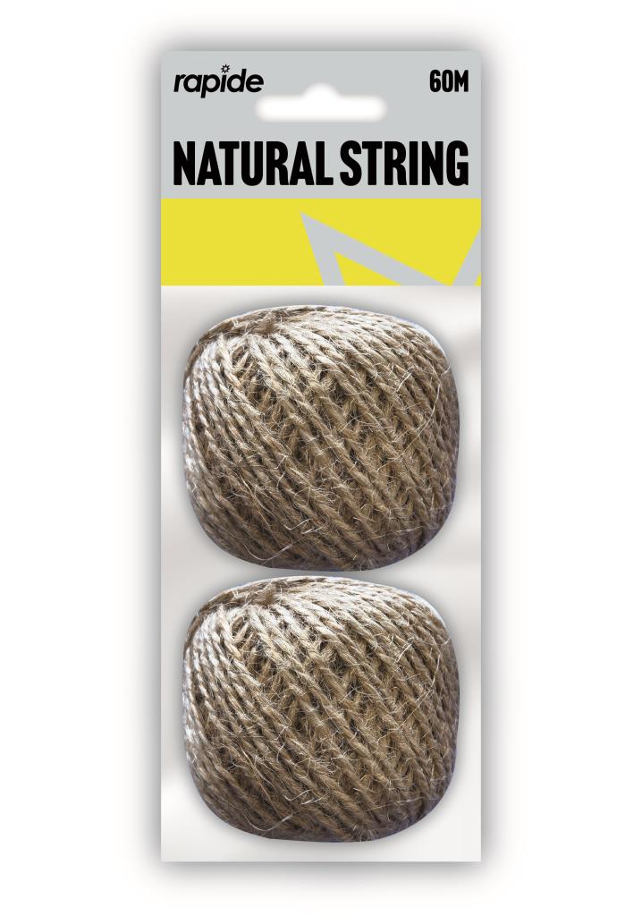 Lot de 2 ficelles naturelles de qualité supérieure - Ficelle écologique pour l'artisanat, l'emballage cadeau et les projets de bricolage