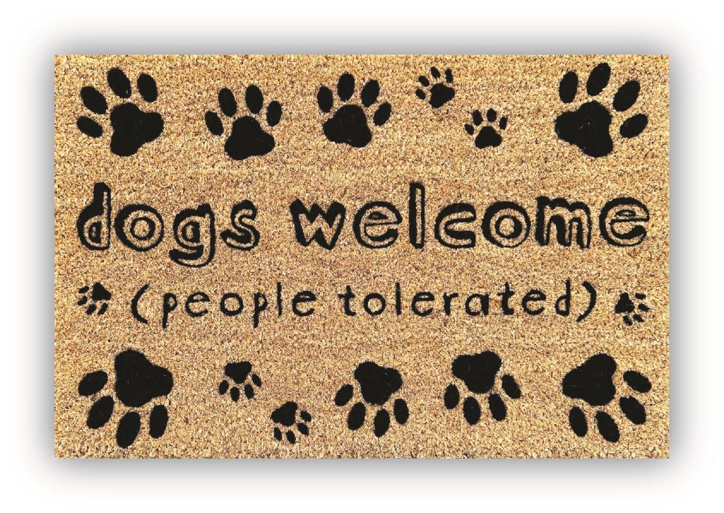 Paillasson Mat Coir - Chiens Admis | Paillasson résistant, élégant et adapté aux animaux
