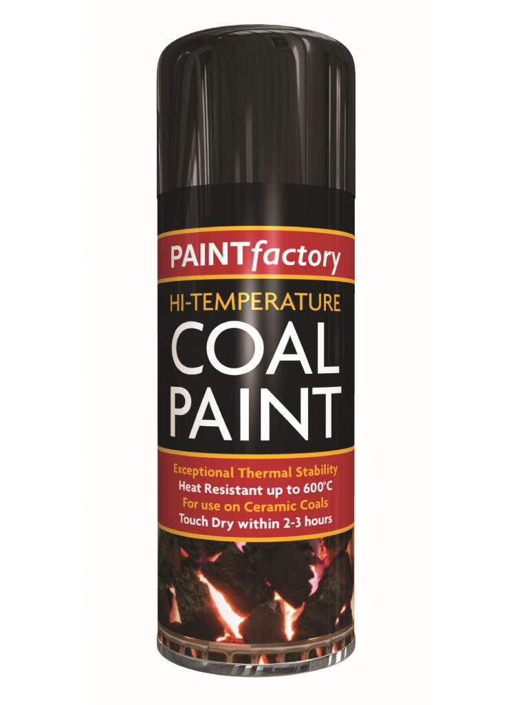 PF High Temperature Coal Paint Spray - 400ML - Set of 12 Cans (1 Case)