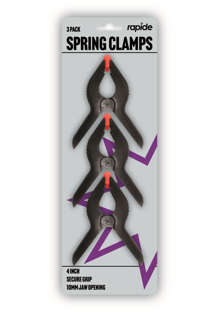 Lot de serre-joints à ressort RAP – Pinces métalliques robustes de 7,6 x 10,2 cm pour une fixation rapide et sûre