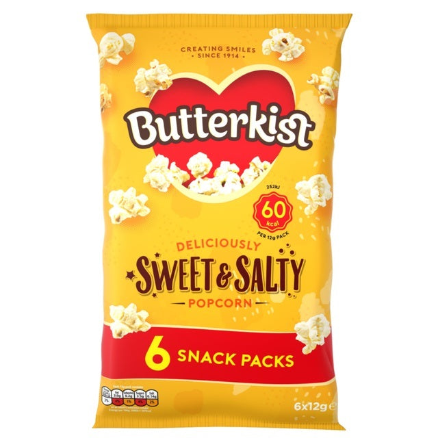 Popcorn sucré-salé KP BUTTERKIST (6 sachets de 12 g)