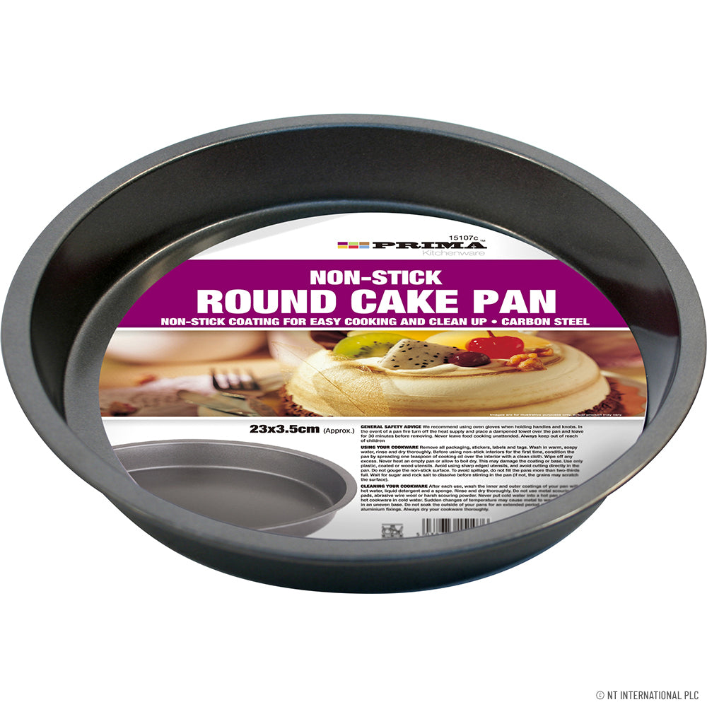 Moule à manqué rond antiadhésif de 23 x 3,5 cm – Pour des gâteaux toujours parfaits