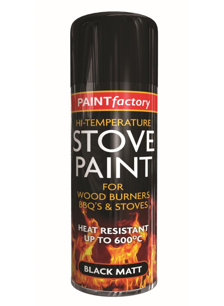 PEINTURE EN BOMBE HAUTE TEMPÉRATURE NOIR MAT 400ML PF