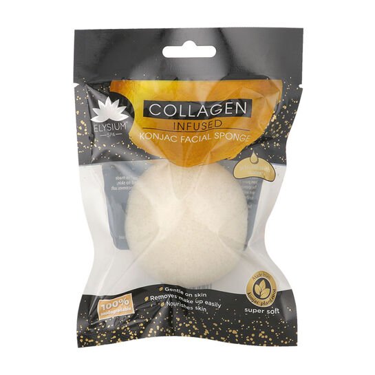 Éponge nettoyante Elysium Spa Konjac + Collagène actif 1 pièce