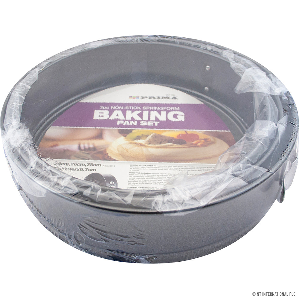 Moule à charnière de luxe 3 p. 24/26/28cm – L’indispensable pour des gâteaux parfaits