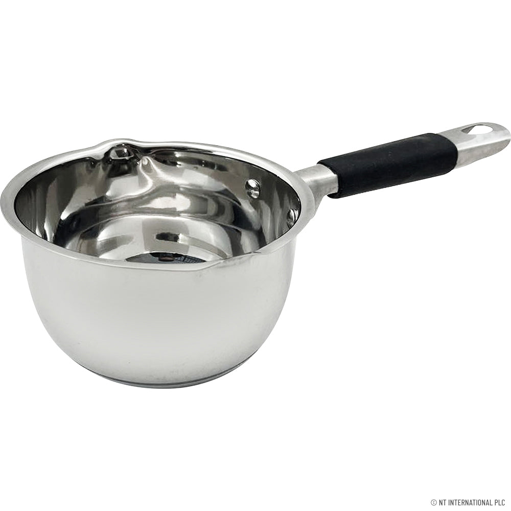 Casserole à lait Premium 16 cm avec poignées rivetées en silicone - Essentiel de cuisson antiadhésif pour les chefs à domicile