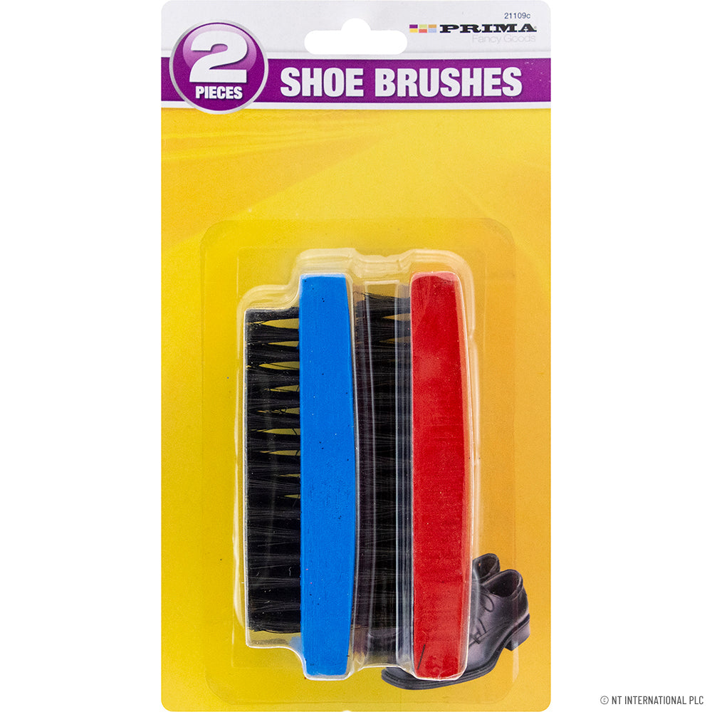 Brosses à chaussures 2 pièces efficaces sur carte pour garder vos chaussures impeccables