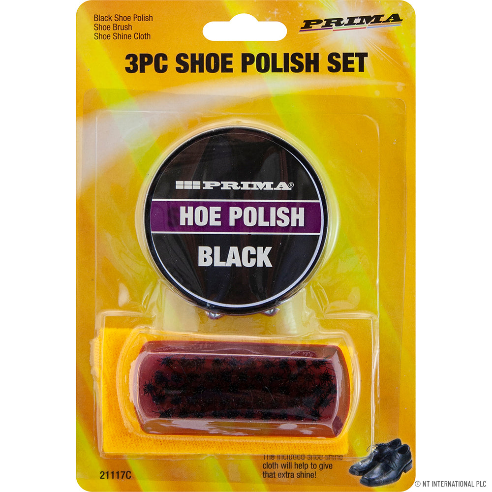 Kit de Cirage Premium 3 Pièces avec Brosse, Prenez Soin de Vos Chaussures