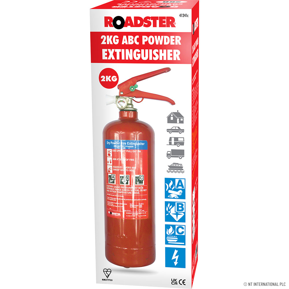 Extincteur à poudre ABC de 2 kg – Solution efficace pour la sécurité incendie à la maison et au bureau