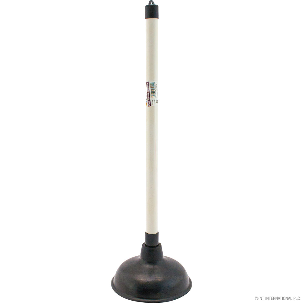 Débouchoir à ventouse 15 cm robuste en caoutchouc – Noir (grand modèle) pour un débouchage efficace