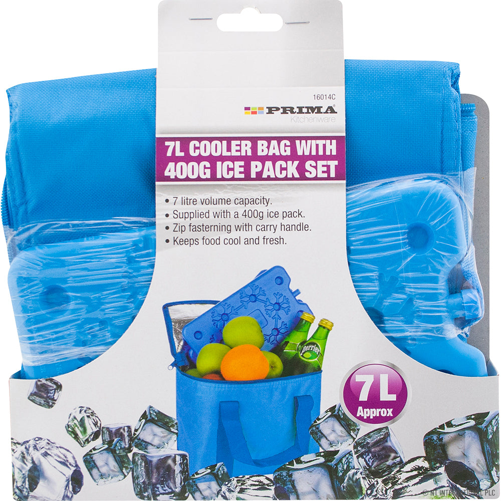 Sac glacière de 7 L avec pack de glace de 400 g pour garder les aliments et les boissons au frais