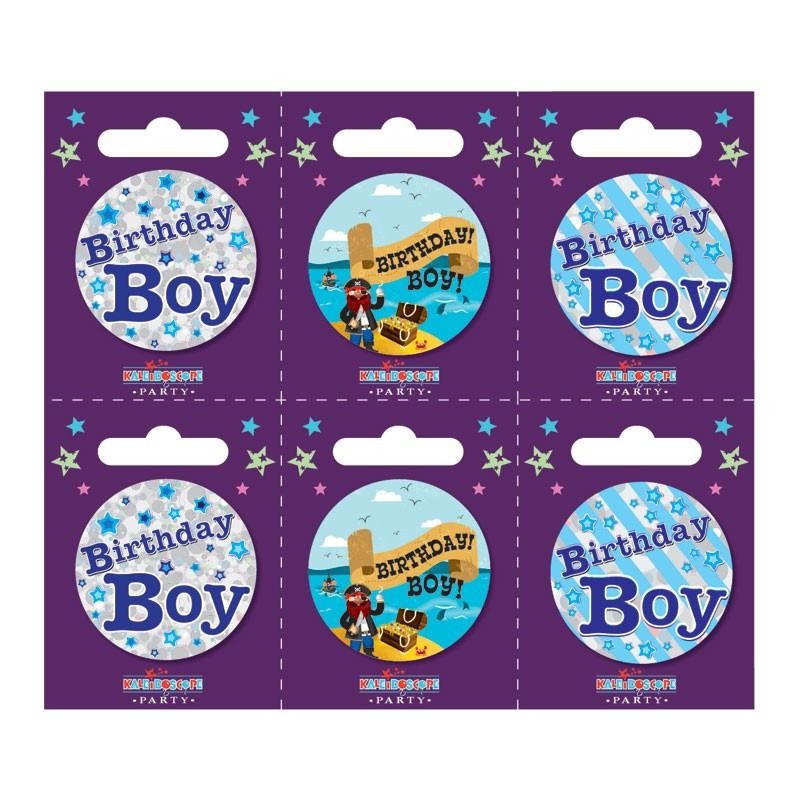 BIRTHDAY BOY BLUE JUMBO BADGE
