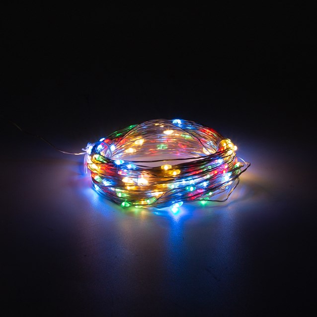 Guirlande Lumineuse Micro Solaire LED 2 unités-Multicolore