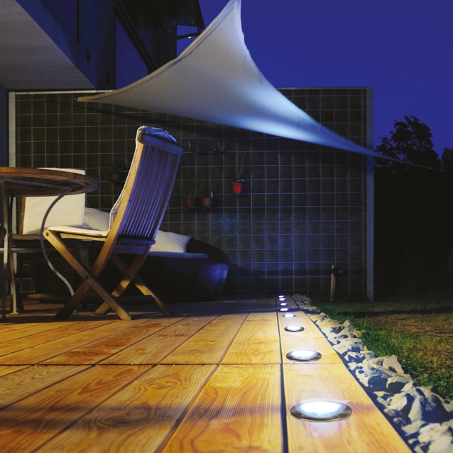 Lot de 8 lampes solaires encastrables - Blanc chaud