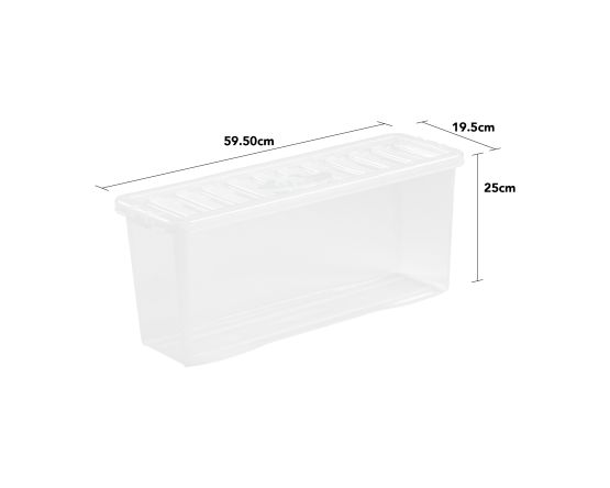 Crystal (DVD) Deep Shelf Box & Lid Clear