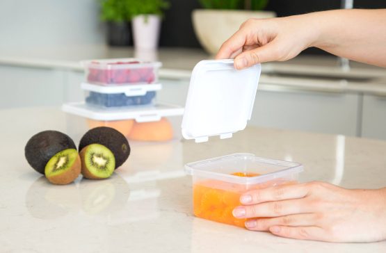 Food Locker 500ml Rectangular Clear/White 1.02