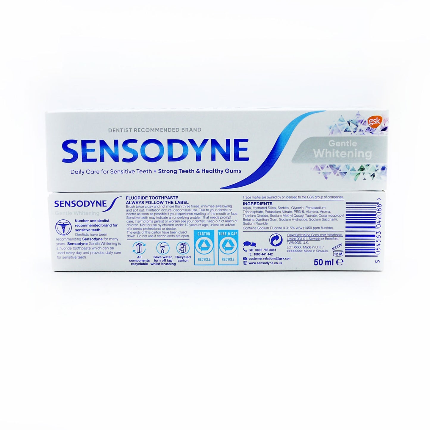 SENSODYNE DENTIFRICE BLANCHIMENT DOUX 50ml