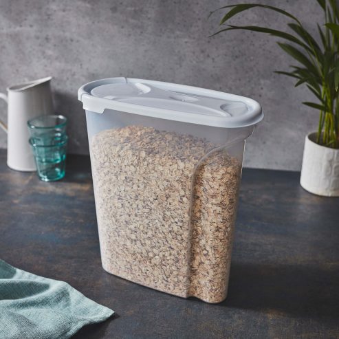 Distributeur de céréales Cuisine 5L transparent/blanc glacier