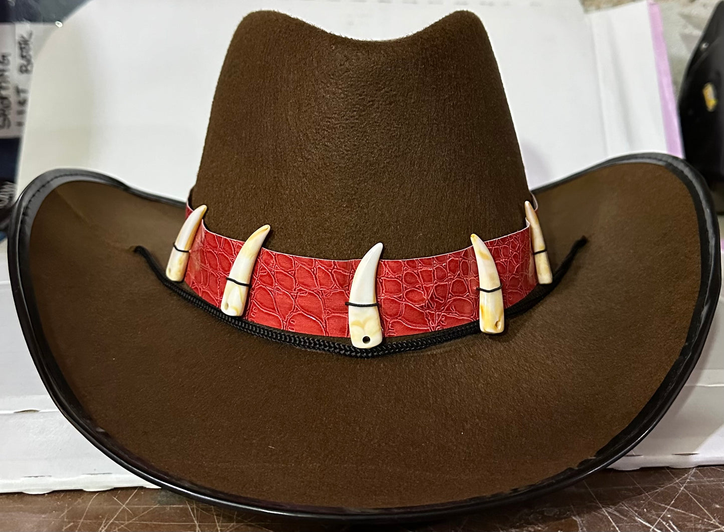 Adult Black Cowboy Hat With Teeth