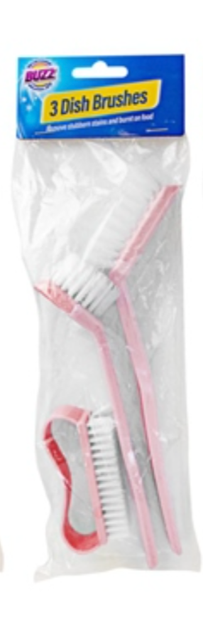Brosses à vaisselle assorties – paquet de 3