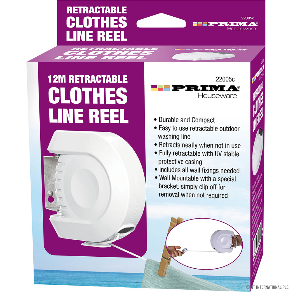 Les jours de lessive avec notre enrouleur de corde à linge rétractable de 12 m – Construction métallique durable