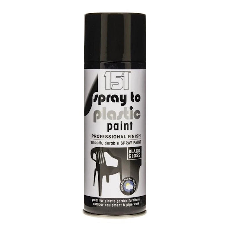 Bombe de Peinture Plastique Noir Brillant 400ml