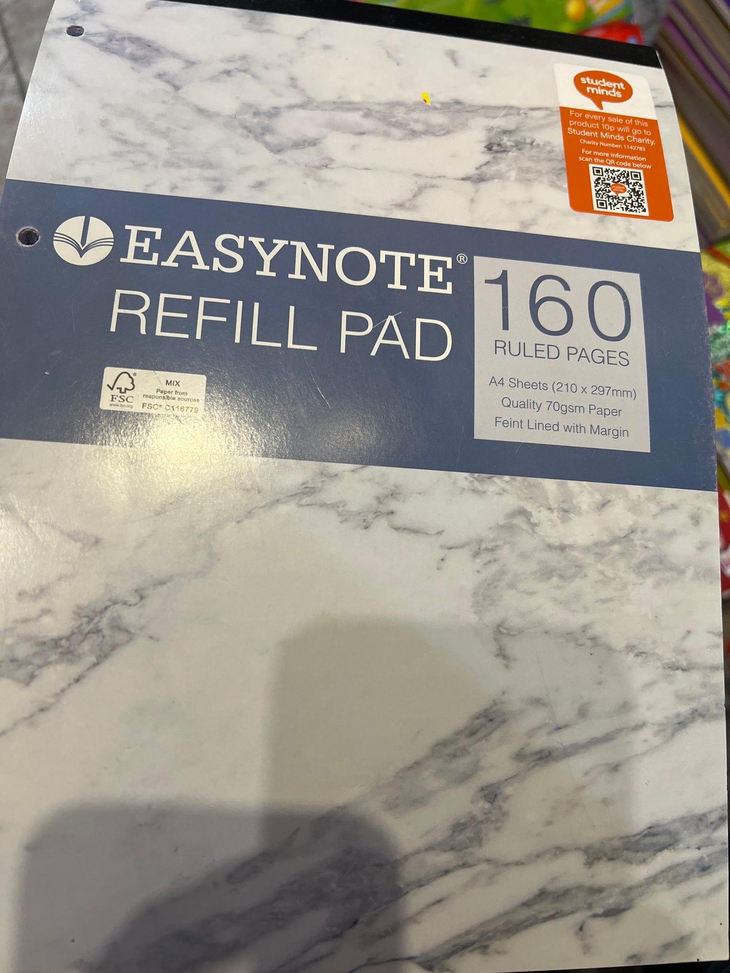 Bloc-notes facile à recharger 160 pages lignées