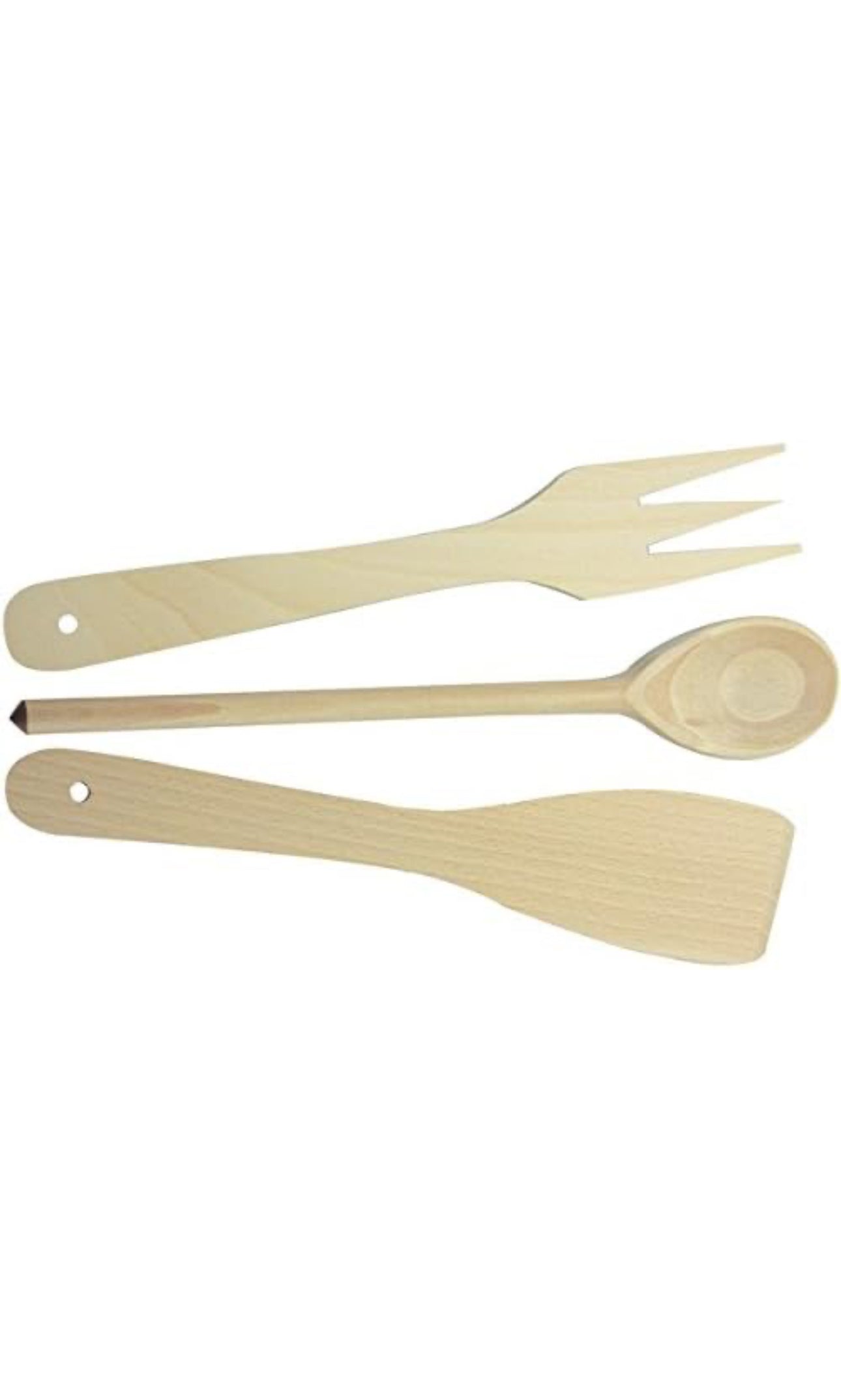 Ensemble cuillère, fourchette et spatule