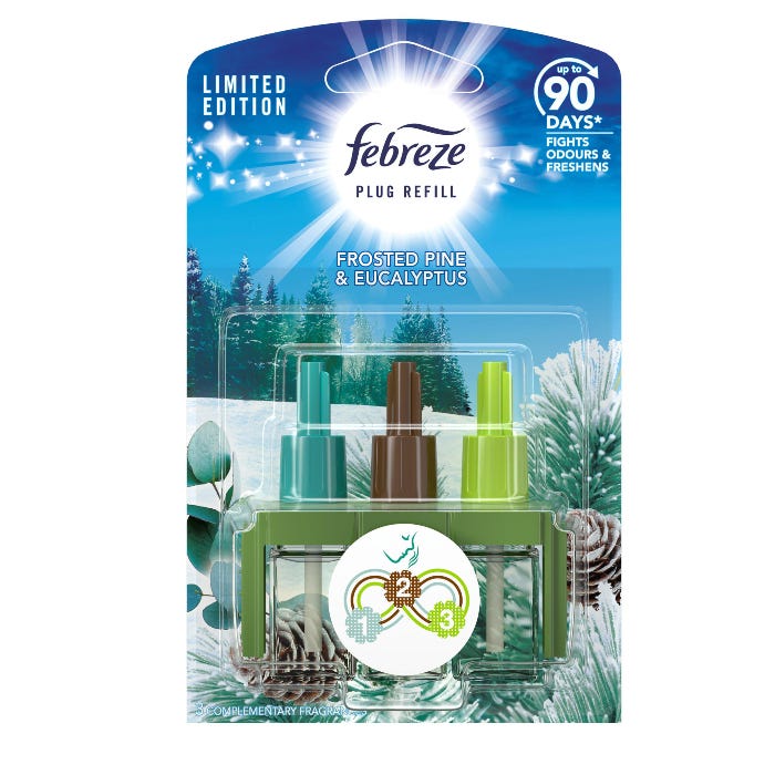 Febreze Recharge Diffuseur Électrique 3Volution Pin Givré & Eucalyptus 20ml