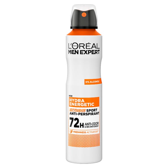 Déodorant Anti-Transpirant 72H L'Oréal Men Expert Hydra Energetic Extreme Sport, 250ml