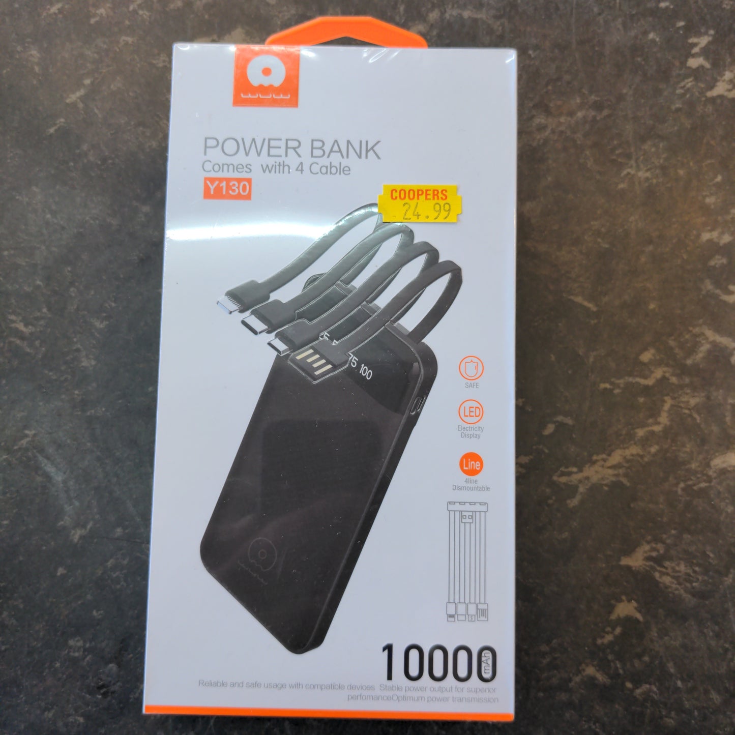 Power Bank with 4 Cable's 10000mAh