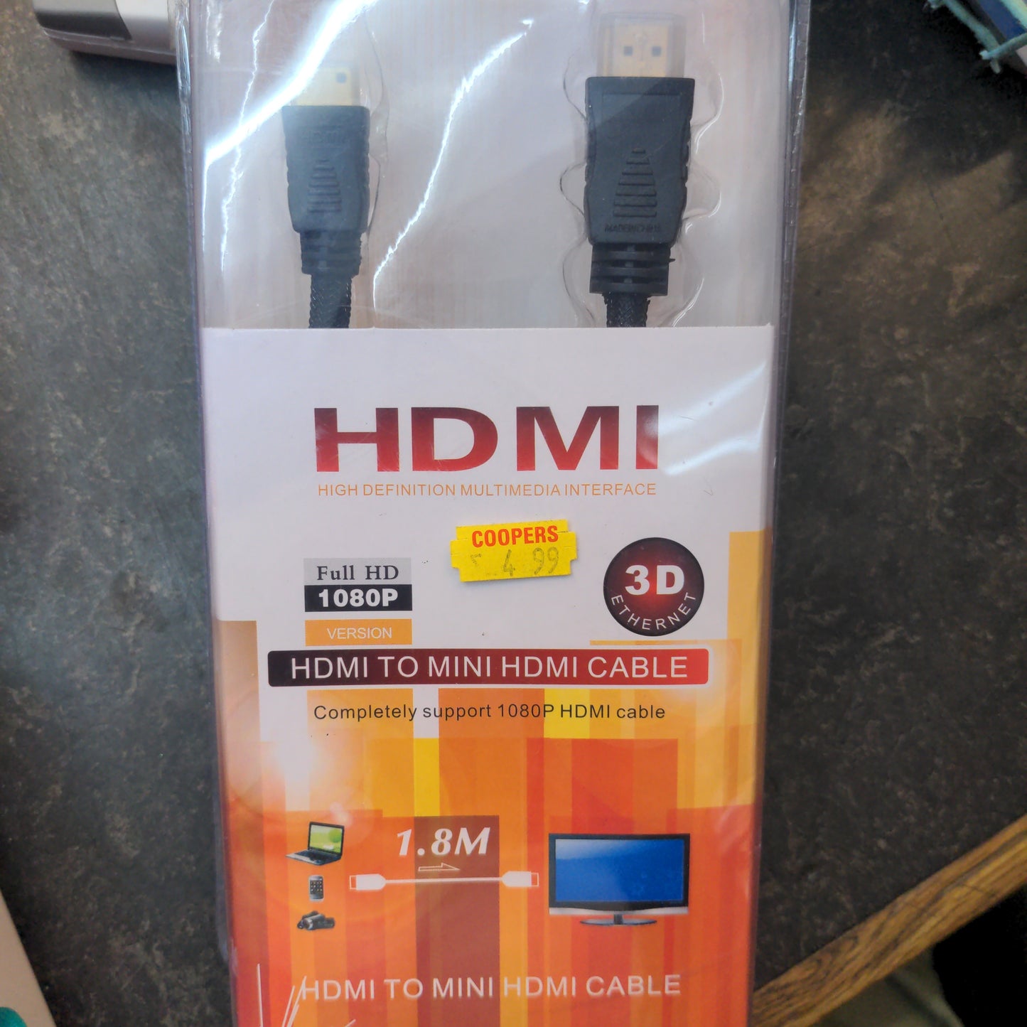 Câble HDMI vers Mini HDMI Full HD 1080p