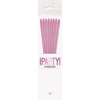 UNIQUE PARTY 8 GLITZ PINK SPARKLERS