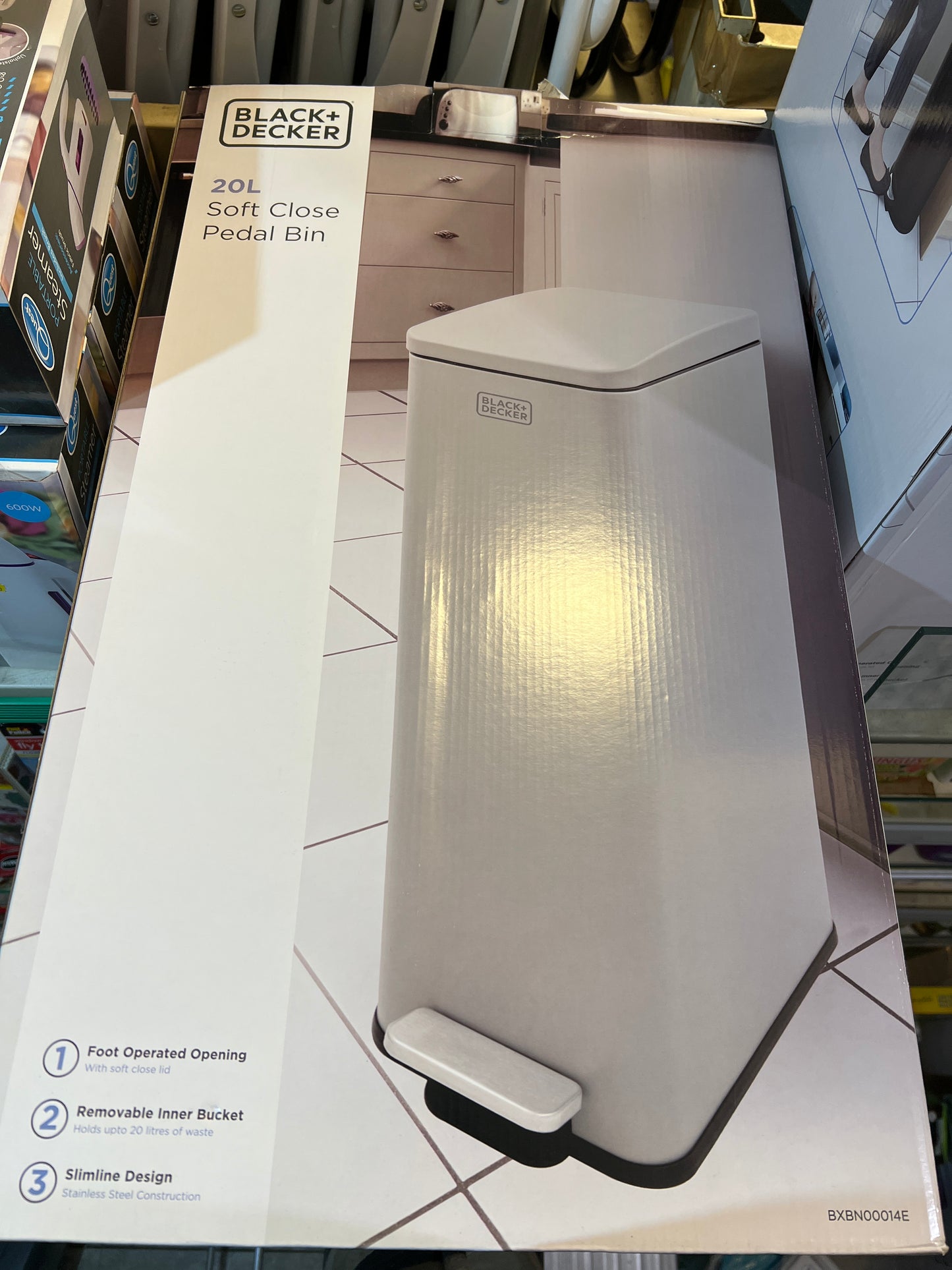 Poubelle à pédale à fermeture douce de 20 litres