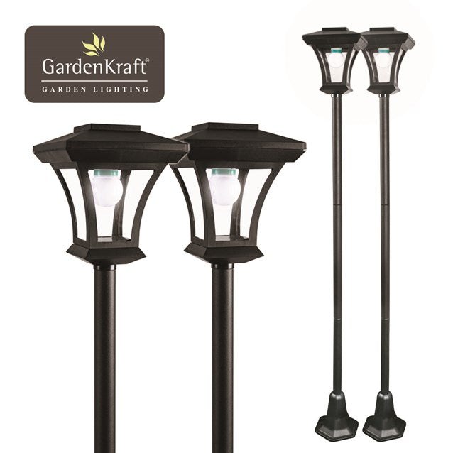 Lampadaire solaire à LED (pack de 2)