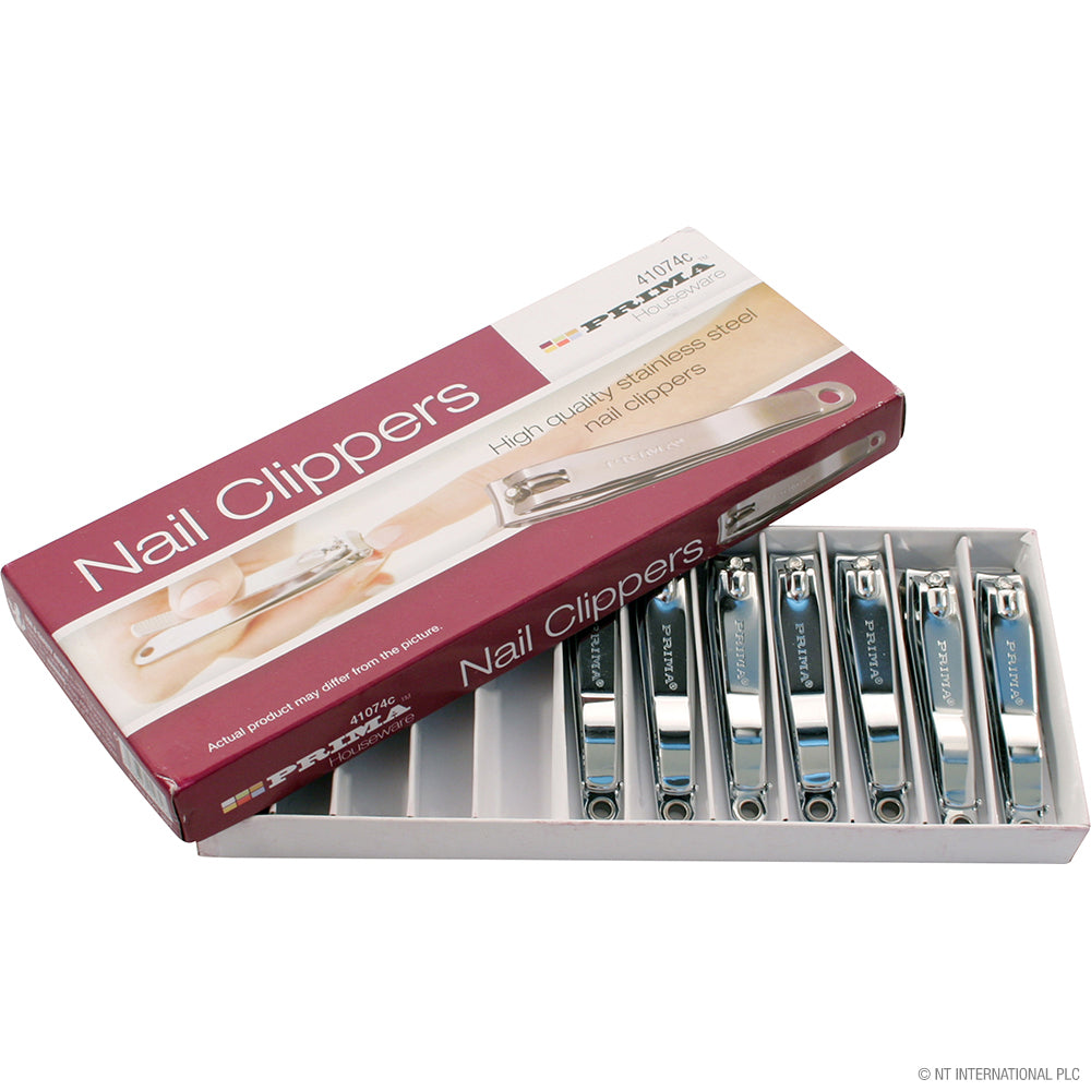 Ensemble coupe-ongles de précision – 12 pièces en présentoir de comptoir plat (acier inoxydable) pour un soin sans effort
