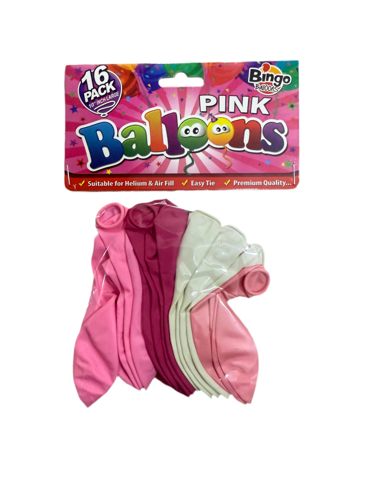 BINGO PINK BALLOONS 16pack