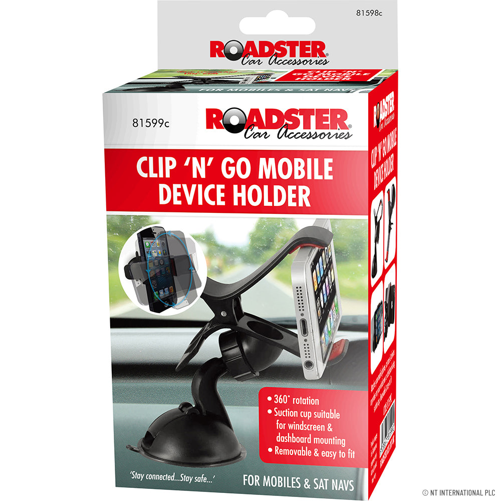 Support de téléphone portable de voiture Clip 'N' Go pratique | Sûr et réglable.