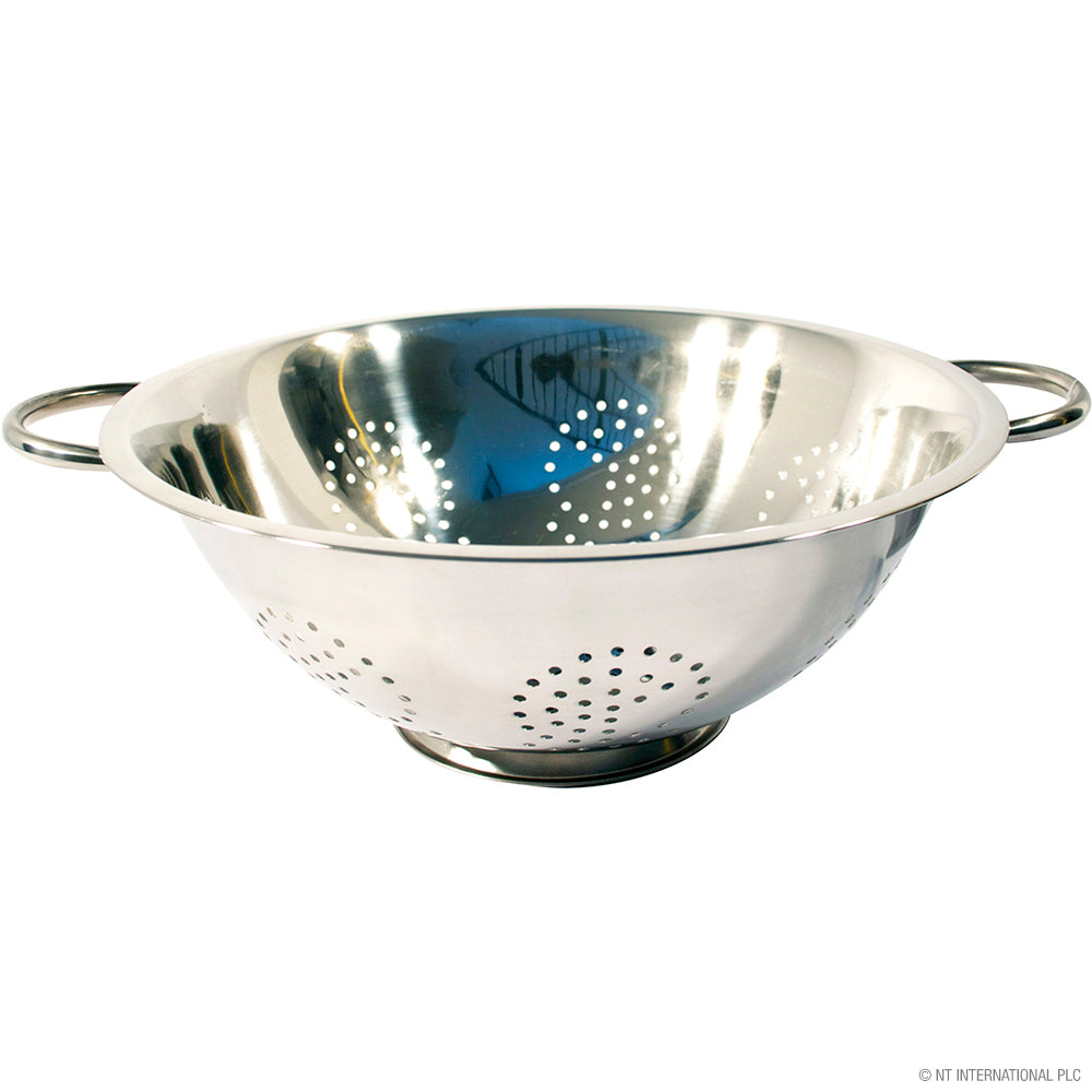 Grande passoire de 32 cm de profondeur en acier inoxydable avec 2 poignées pratiques - Idéale pour égoutter sans effort en cuisine