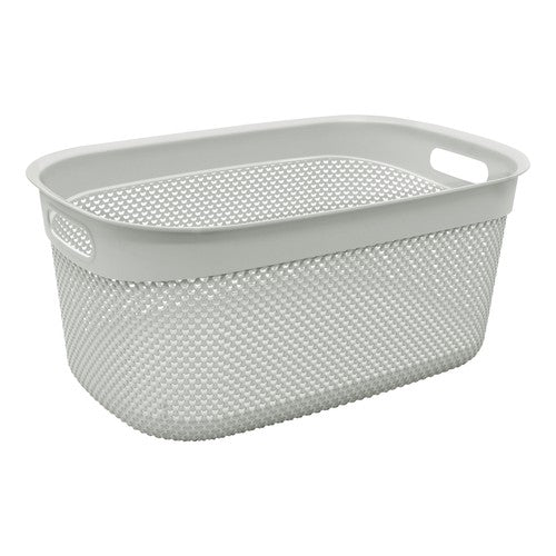 le panier à linge Droplette 33L en gris glacé | Organisez votre linge avec style.