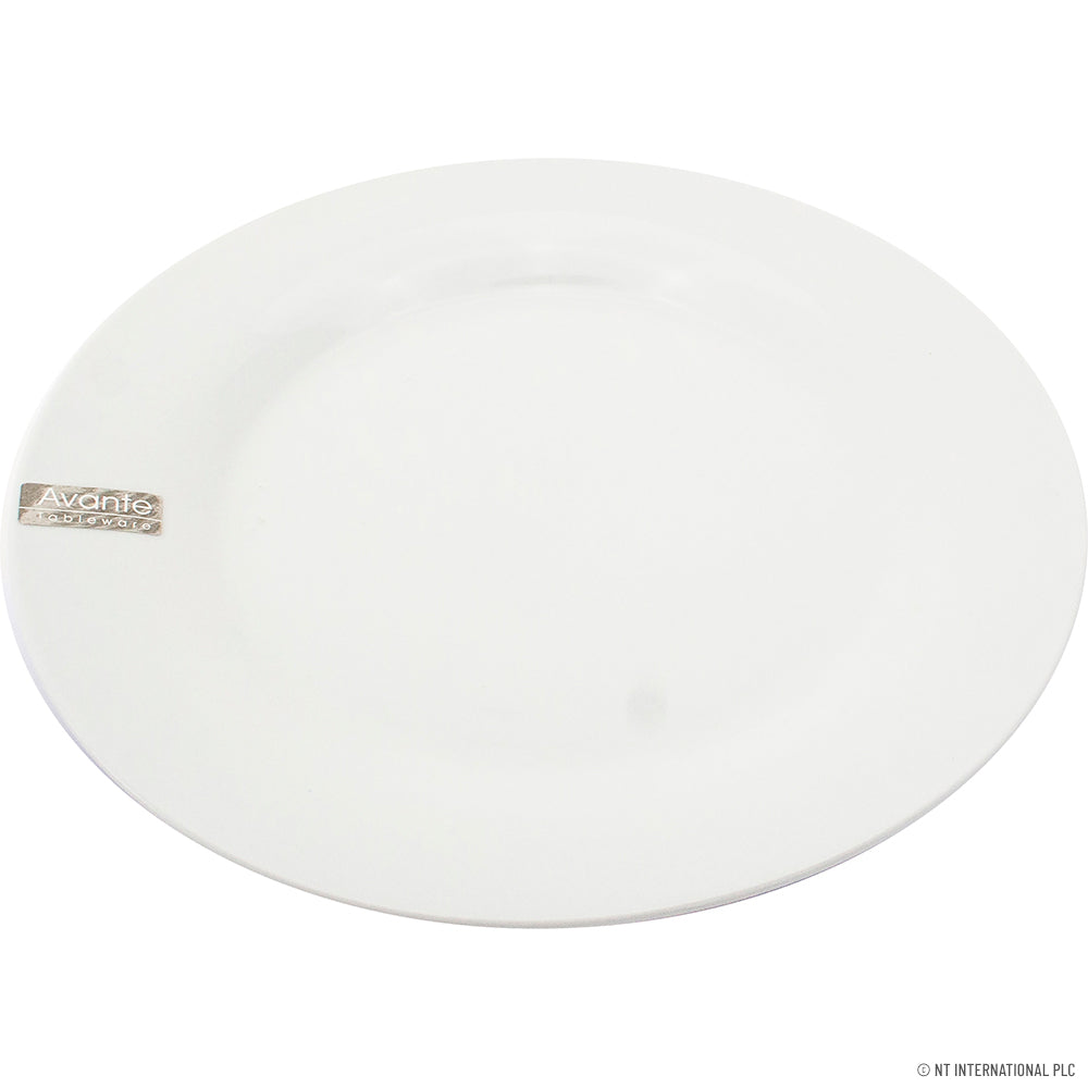 Assiette plate classique de 23 cm (9 pouces) en élégant blanc uni.