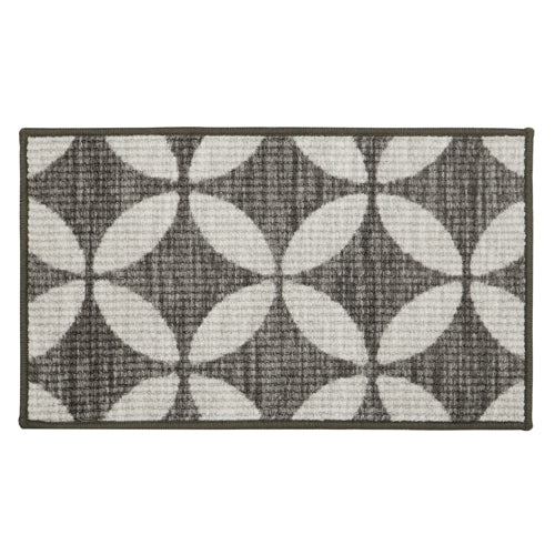 Tapis Lavable en Machine Fiora - Étain 44x75cm Env. | Décoration d'Intérieur Élégante et Pratique.