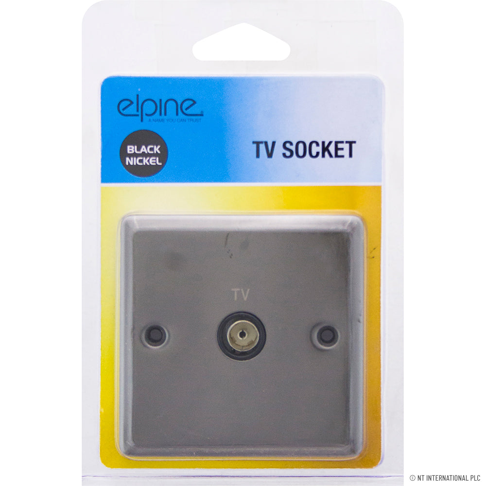Sublimez votre intérieur avec style : Prise TV nickel noir pour une touche de modernité.