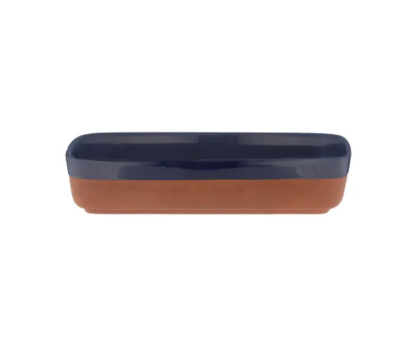 Plat rectangulaire World Foods bleu marine 29 x 19 cm | Ustensiles de cuisine de qualité supérieure.
